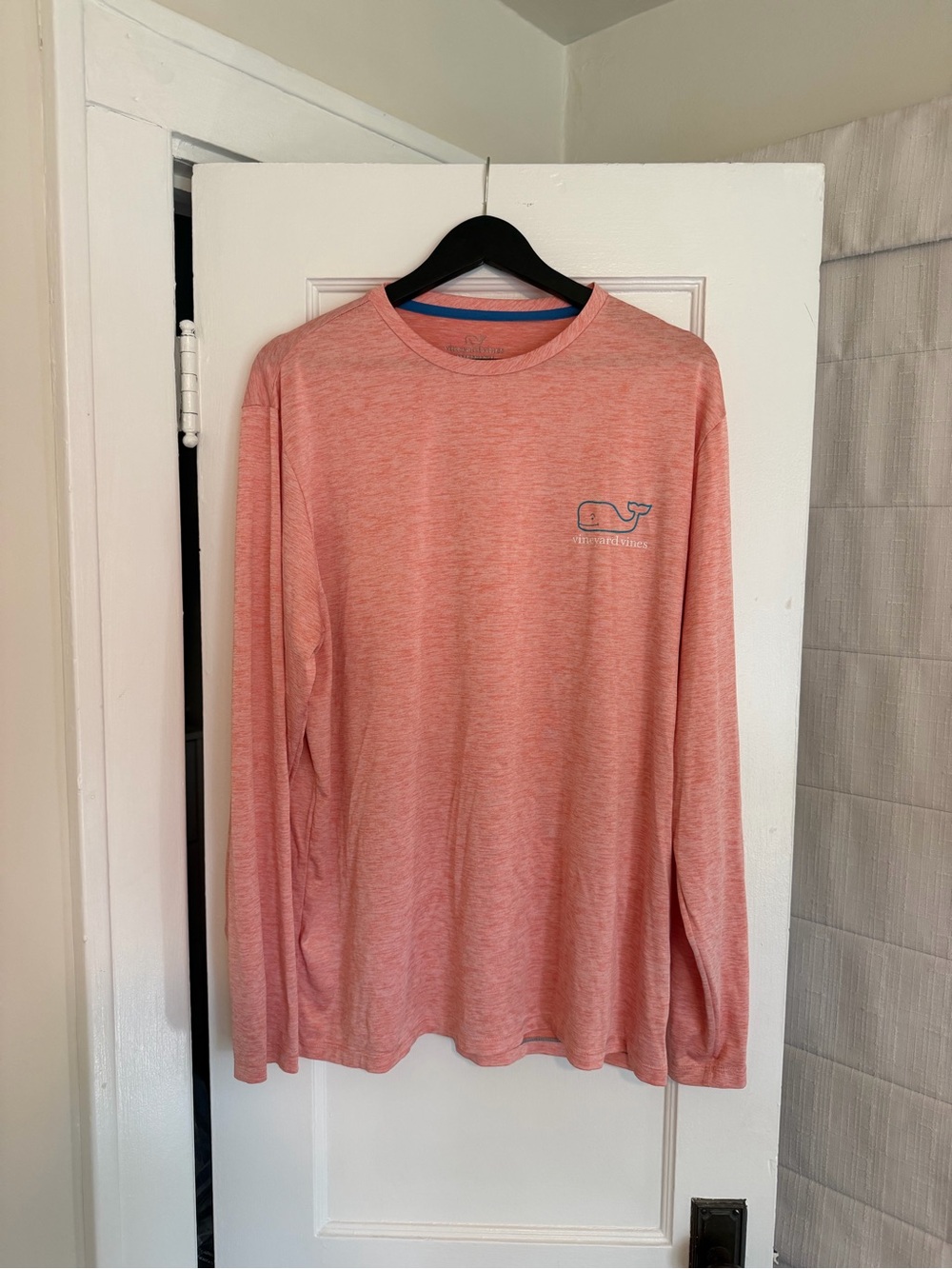 Vineyard Vines Coral Heather Long-Sleeve Tee
